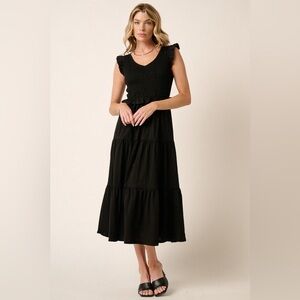 Mittoshop Smocked Ruffled Tiered Midi Dress